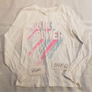 Gap girls size 12 white long sleeved shirt